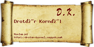 Drotár Kornél névjegykártya
