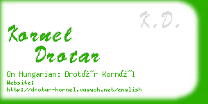 kornel drotar business card